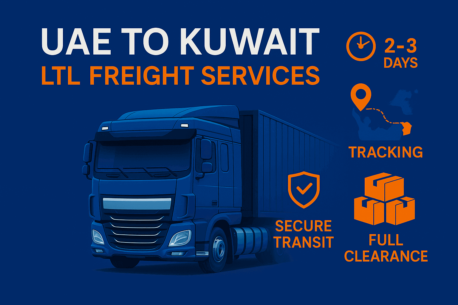 شحن LTL من الإمارات إلى الكويت – ذكي وآمن وبرحلات يومية من توب تيرمنال لوجستيك بواسطة توب تيرمنال لوجستيك